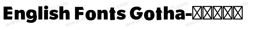 English Fonts Gotha字体转换